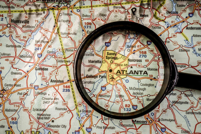 Atlanta,On,Usa,Map,Background