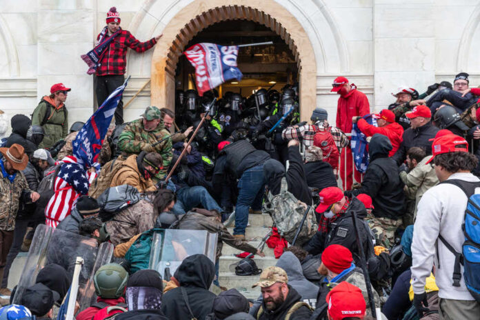 Washington,,Dc,-,January,6,,2021:,Rioters,Clash,With,Police