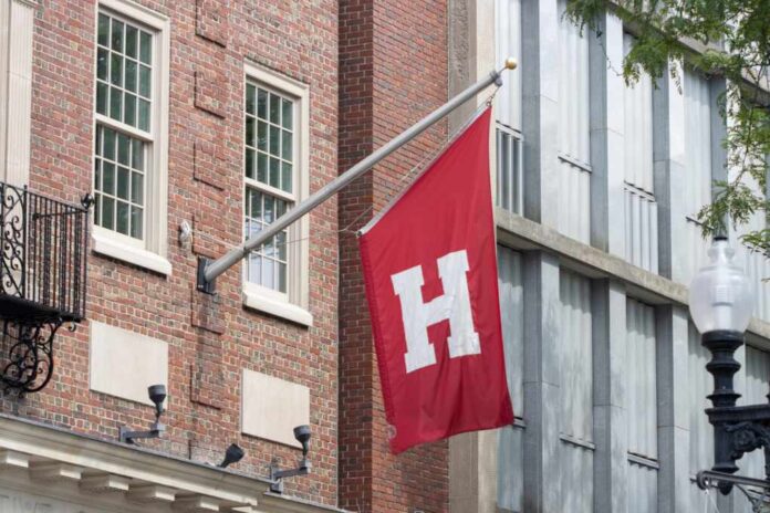 Cambridge,,Ma,,Usa,-,June,29,,2022:,Harvard,Flag,Is