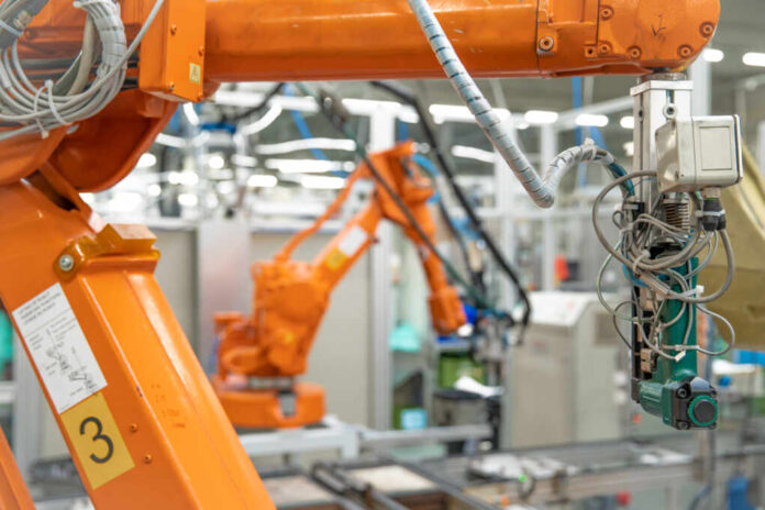 Robotization,Of,Modern,Industry,In,The,Factory.,New,Program,Industry