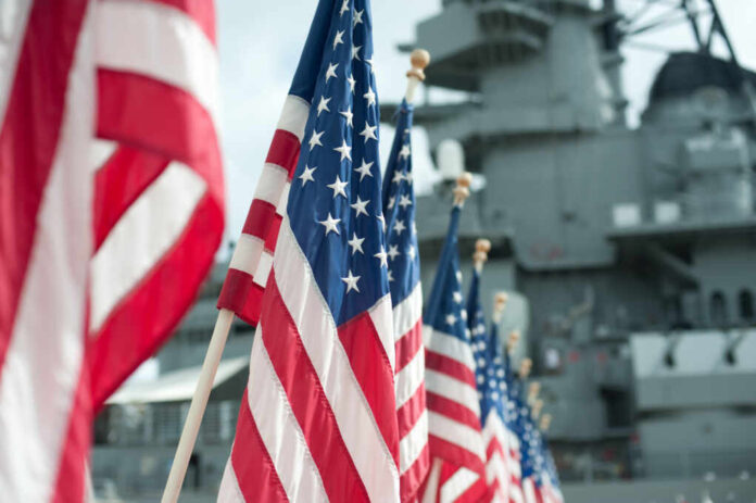 Us,Flags,At,Pearl,Harbor,Memorial