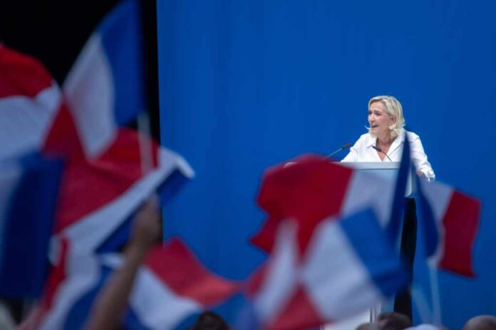 Beaucaire,,France,-,16-09-2023:,Marine,Delivers,A,Speech,During,Annual