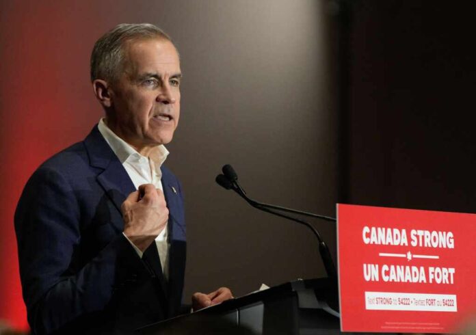 Canada's,Liberal,Party,Leader,,Mark,Carney,,Attends,A,Federal,Election