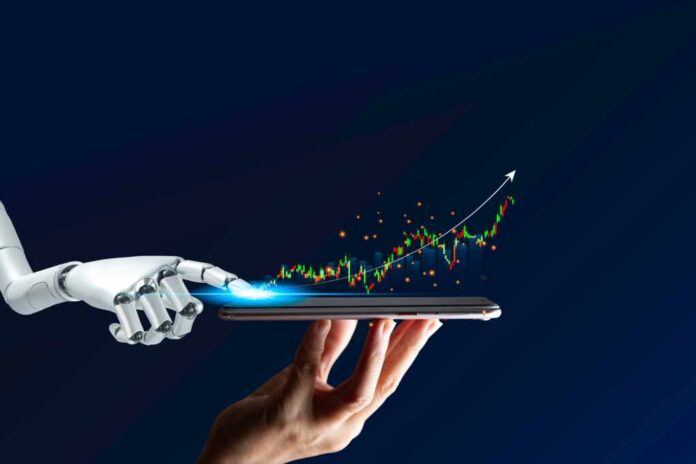 Robot,Trading,Concept.,Robot,Hand,Represents,Use,Of,Artificial,Intelligence