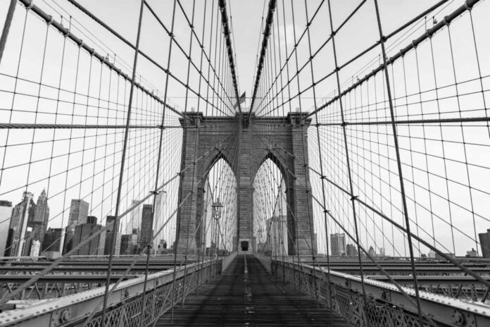 Brooklyn,Landmark.,Brooklyn,Bridge,In,Ny,,Usa.,Brooklyn,Bridge,Of