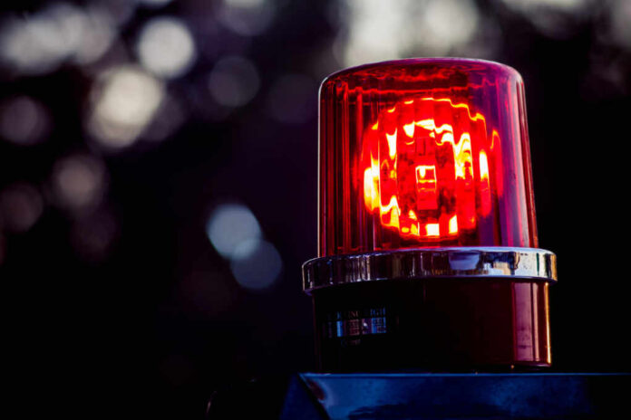Police,Car,Lights,Close,Up.