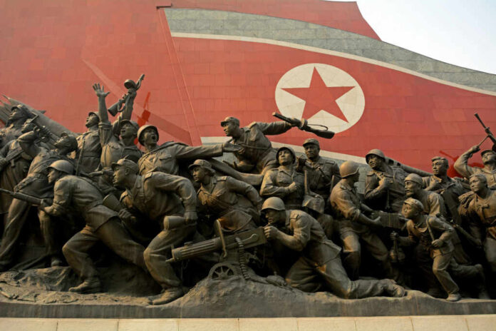 North,Korea,,Pyongyang,-,June,11:,Mansudae,Monument,At,June