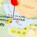 Qatar Shoots Down Iranian Planes—Stunning Escalation Map of Qatar with a red pin marking the location