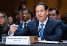 A public official speaking during a Senate hearing
