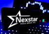 Nexstar Media Group logo displayed on a digital screen