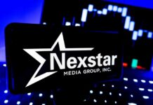 Nexstar Media Group logo displayed on a digital screen