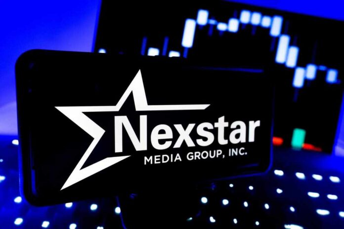 Nexstar Media Group logo displayed on a digital screen