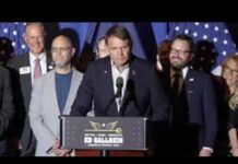 Ed Gallrein delivers victory speech after defeating Thomas Massie in Kentucky primary