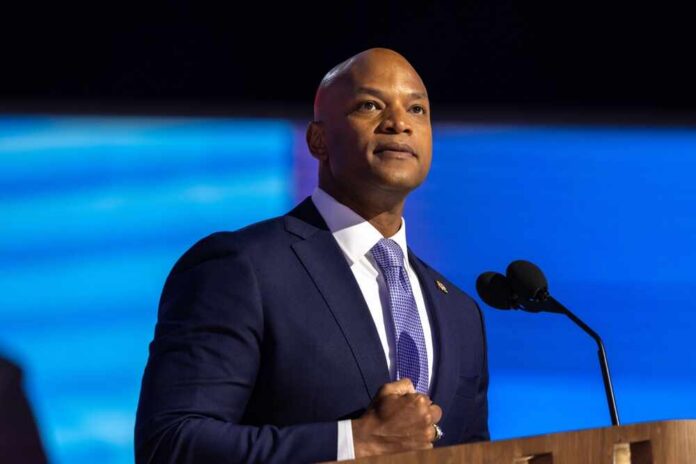 A confident speaker addressing an audience at a podium