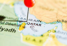 Qatar’s Dire Forecast: Is a Food Crisis Next? Map of Qatar with a red pin marking the location