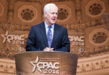 A politician speaking at the Conservative Political Action Conference