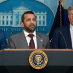 A press conference at the White House with officials speaking