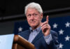Did Media Twist Clinton’s Message? Former president gesturing while speaking at an event