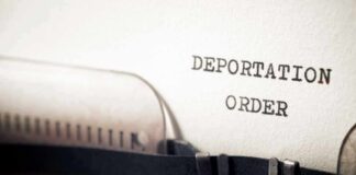 Federal Agents Moved Despite State Pardon Typewriter close-up with document being typed