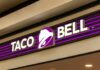 Taco Bell Faces Parasite Outbreak Questions Taco Bell storefront sign with purple bell logo