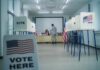 California Recruits Teen Poll Workers Interior of a polling station with voting booths and officials