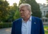 Online Threats Turn Into Federal Charges A political figure with a serious expression standing outdoors near the White House