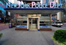 Escort Drama Exposes Policy Void NYPD precinct building with signs on a city street