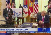 Trump signs order renaming Lake Ontario to 'Lake America'