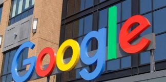 Google’s China Breakup Begins Google logo on office building facade