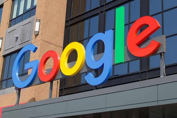 Google logo on office building facade