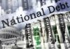 U.S. Capitol and dollar bills collage on national debt theme
