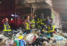 San Francisco firefighters rescue dumpster diver stuck in garbage truck in Tenderloin