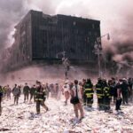 Shock Double Strike Stuns Kryvyi Rih First responders amid debris near a heavily damaged building