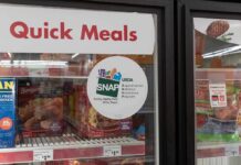 Undercover Stings Sweep NYC Grocery freezer door labeled Quick Meals with SNAP program sticker