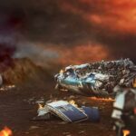 Miami Airport FREEZES After Fiery Crash Airplane wreckage burning on a dark landscape