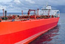 Treasury Waiver Lets Russian Fuel Flow Red oil tanker ship at sea