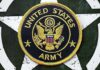 Military Families Targeted In $26M Grift United States Army embroidered patch on a green star background
