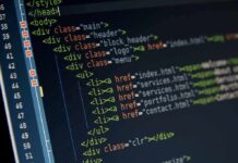 HTML code on a computer screen