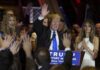 Trump’s Silence Rattles Netanyahu Camp Donald Trump speaks at a rally with Ivanka Trump and Melania Trump on stage; Karlie Kloss in the crowd